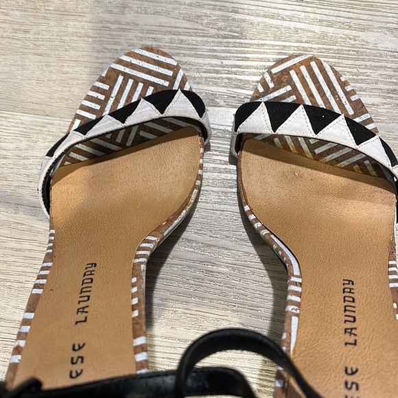 Chinese Laundry heels LA PAZ brown multi black white 7.5 - Picture 5 of 8